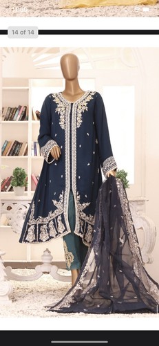 Chiffon stitched embroided - chiffon,
