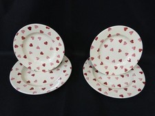 Emma Bridgewater Dinner & Side Plates Pink Heart Set Of 2 (Bec)