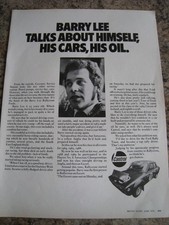 BARRY LEE CASTROL RALLYCROSS FORDS ESCORT 1970 ADVERT A4 FILE 51