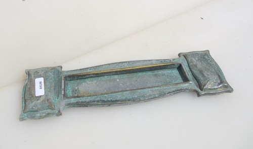 Victorian brass letterbox - victorian,