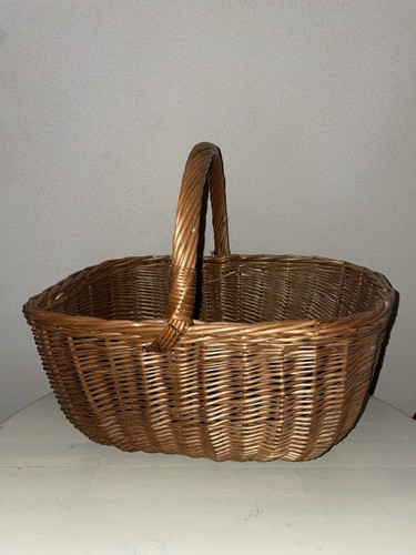 Vintage wicker shopping basket - vintage,