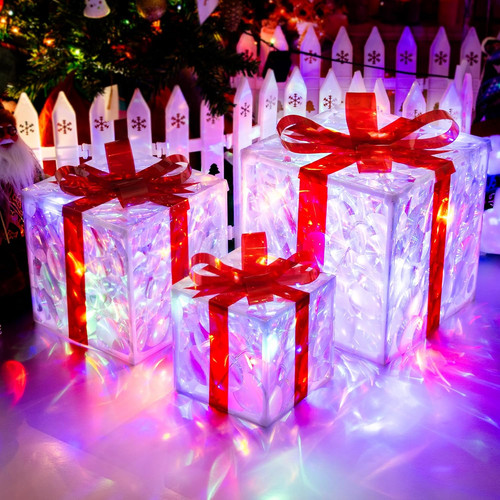 Set christmas lighted - of,