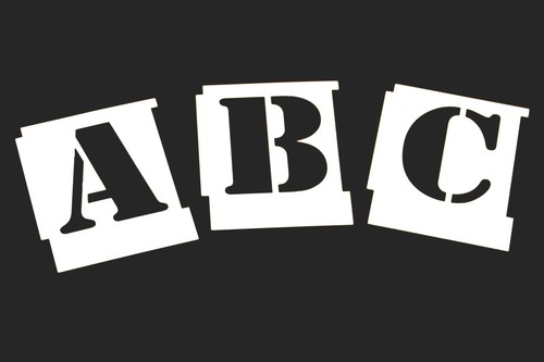 Letter stencils set - set, a-z
