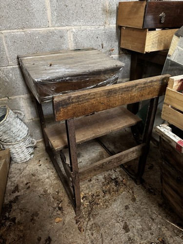 Vintage school desk - vintage,