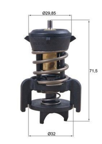 Engine thermostat mahle fits - engine,