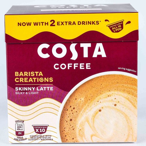 Costa skinny latte - pods,, dolce