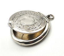 Antique Silver Compact / Pill