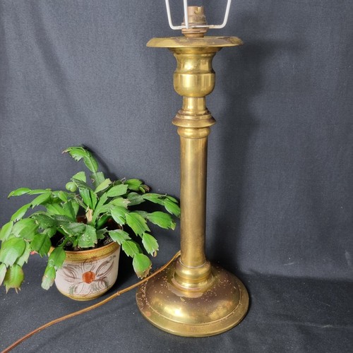 Tall table lamp vintage - table, brass