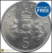 1968 TO 1989 Decimal Large 5p