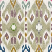 Zena Ikat Fabric Matcha Cotton