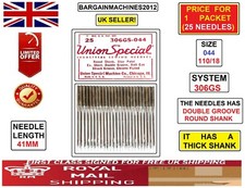 UNION SPECIAL SYSTEM:306GS SIZE:044 110/18 INDUSTRIAL SEWING MACHINE NEEDLES