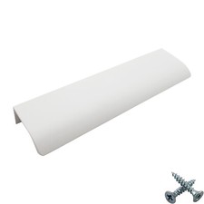 White Kitchen Cabinet Door Handles Cupboard Drawer Concealed Finger Edge Pull