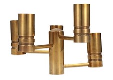 Mid Century Modern SCANDINAVIAN BRASS CANDLESTICK Vintage Modernist Norwegian