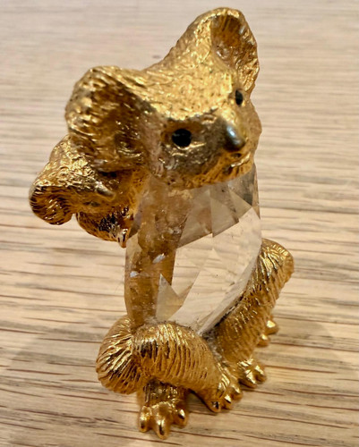 Gold tone faceted - gold, koala