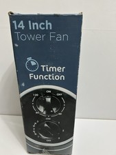 Status 14 Inch Tower Fan Black 3 Speed Settings, 80° Oscillation, Timer workong