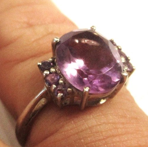 Sterling silver large purple - large,