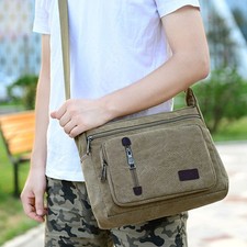 Men Canvas Bag Military Travel Hiking Cross Body Shoulder Bag Messenger Retro!!