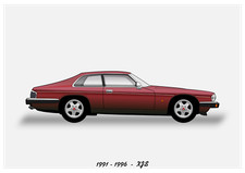 POSTER - JAGUAR XJS Series 3 - (A4 A3 A2 sizes) Art Print Car RENDER XJ-S