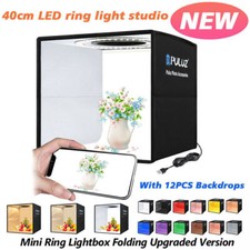 16" 10" PULUZ Portable LED Photo Light Box Tent Cube Studio Photography 40x40cm