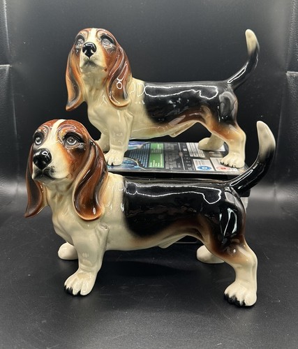 Vintage ceramic basset hound - basset,