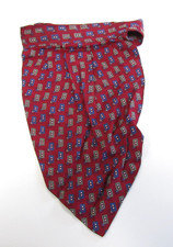 Vintage Tootal Ascot Red Silk Cravat- Hook & Loop Fastening
