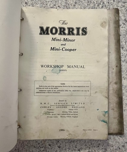 Classic morris mini workshop - classic,