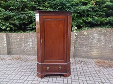 Antique Georgian Mahogany Corner Hall or Bedroom Wardrobe Tall Hanging Cupboard