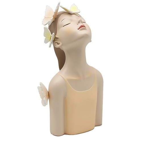 Butterfly girl figurine peach - girl,