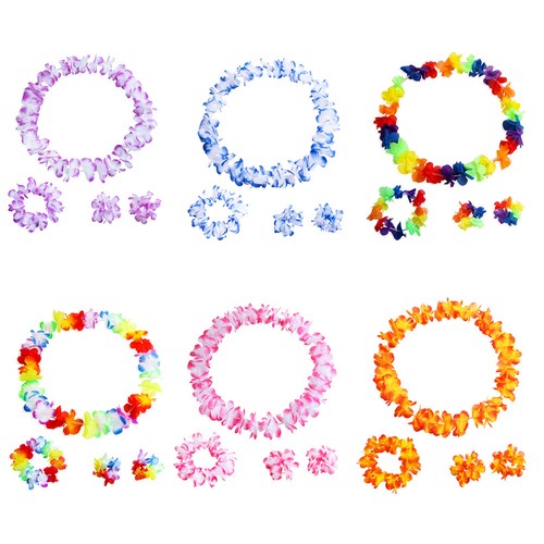 Hawaii flowers necklace set - hawaii,