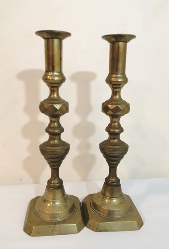 Vintage brass candlesticks - brass,