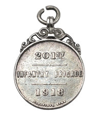 Antique Old World War One 201st Infantry Brigade 1918 Silver Prize Award Medal