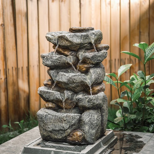 Natural slate garden water - garden,