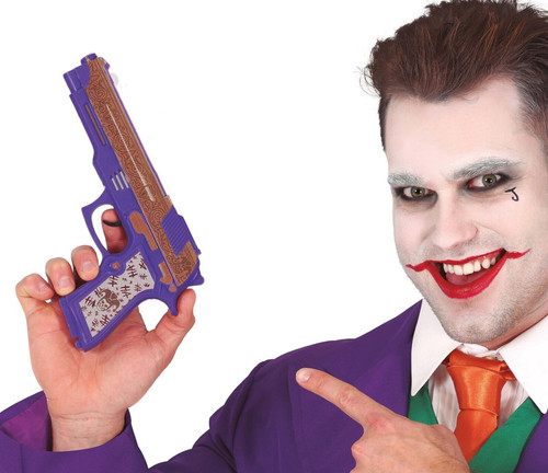 Plastic handgun toy - handgun, purple