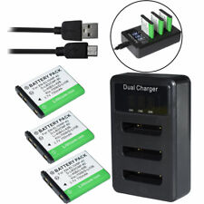 3x Battery &USB Triple LCD