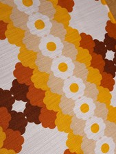 2 vintage fabric curtains