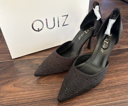 Quiz black diamante rhinestone - quiz,
