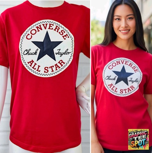 Converse red graphic shirt - converse, t-shirt