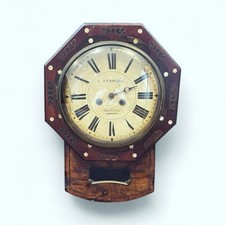 Victorian Inlaid Mahogany Drop Dial Clock, Ferderer, Charles St, Whitechapel.