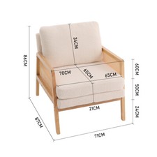 Scandinavian wood frame fabric - wood,