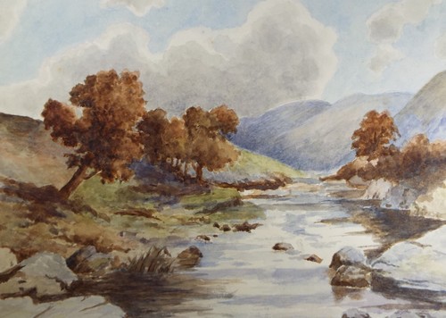 Original watercolour river - original, 'river