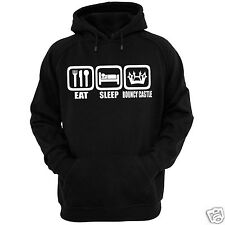 EAT SLEEP BOUNCY CASTLE HOODIE ALL SIZES + COLS (Gildan Brand Inflatable kids)