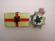 Two London Traffic Police Black rat metal pin badges obsolete               1117