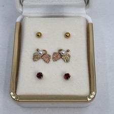 Black Hills Gold Ruby Earring