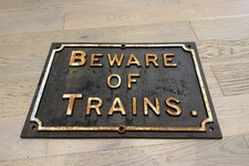 Original Cast Railway Sign -