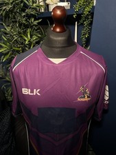 NRL Authentics BLK Melbourne Storm Purple T-Shirt Mens Medium Rugby