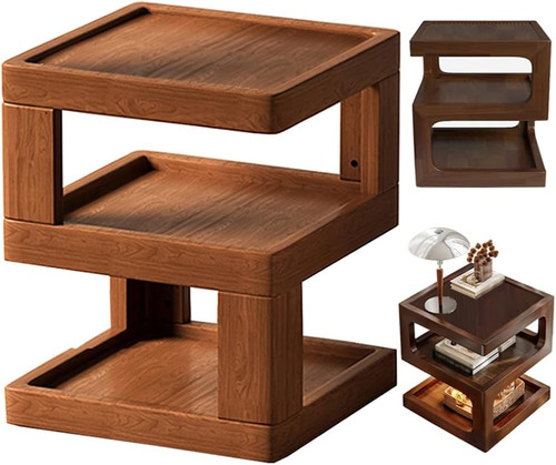 Stylish walnut tier side - walnut,