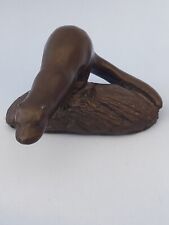 Vintage Cold Cast Bronze Otter Figurine / Collectible / Decorative