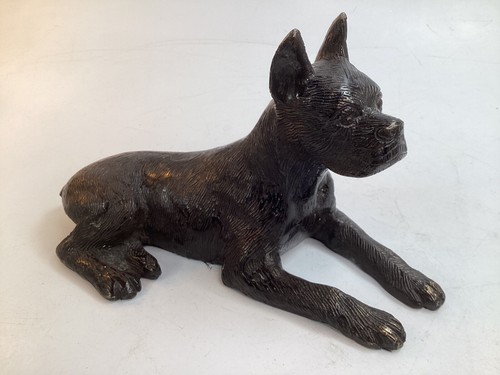 Vintage cast metal boxer - 8”,