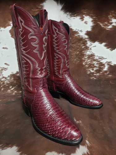 Justin vintage burgundy python - justin,
