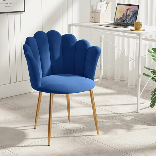 Velvet armchair with - gold, legs